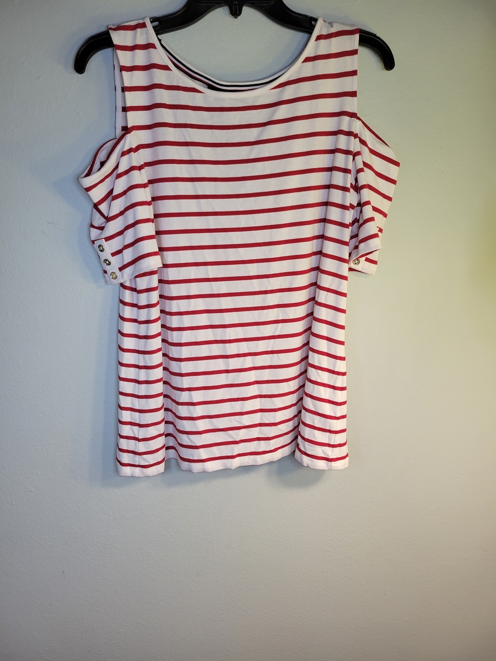 Tommy Hilfiger Red and White Striped Tee
